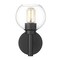 Z-Lite Sutton Wall Sconce, 1-Light, 6 In.W x 7 In.L x 10.25 In.H, Matte Black/Clear 7502-1S-MB - alternate 6